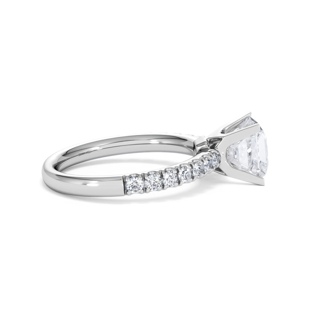 2.10ct Katerina Lab Princess Diamond Engagement Ring 18KW Gold F/VS1
