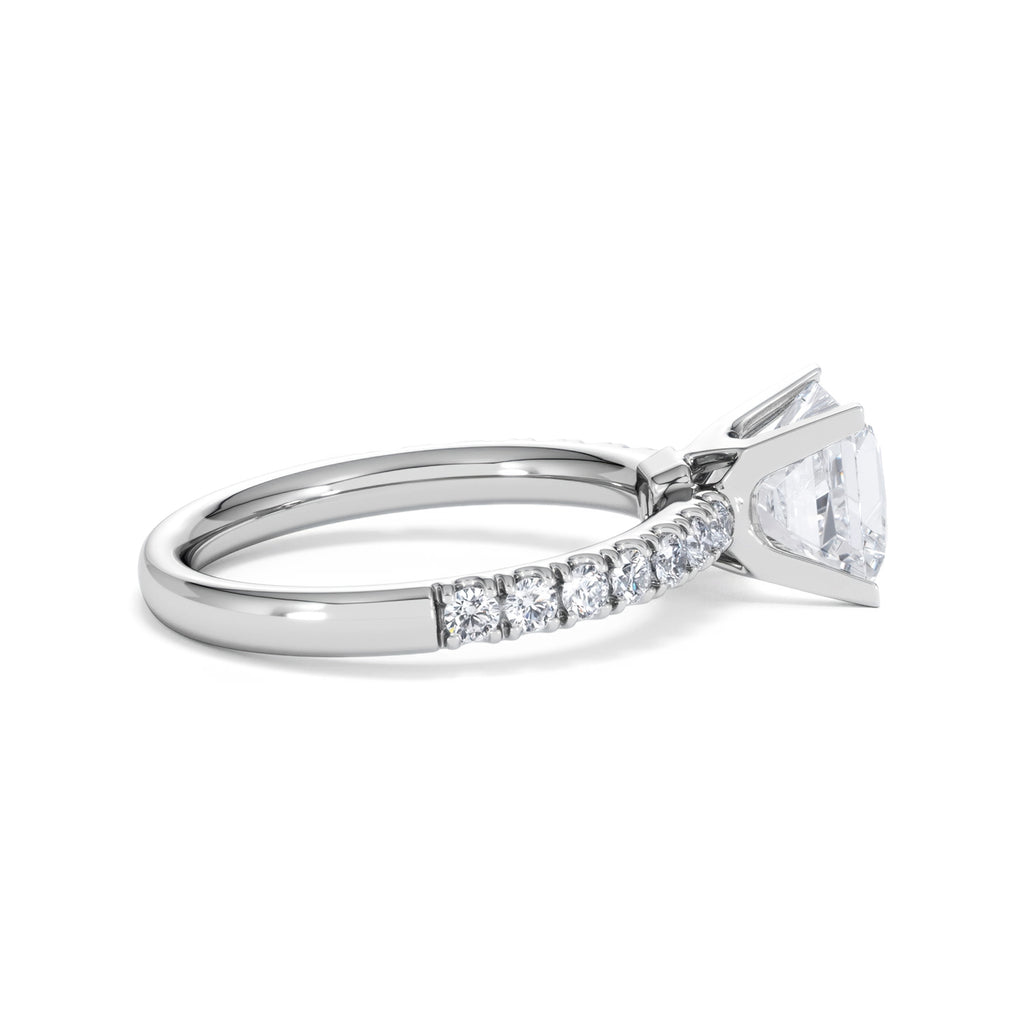 2.10ct Katerina Lab Princess Diamond Engagement Ring 18KW Gold F/VS1