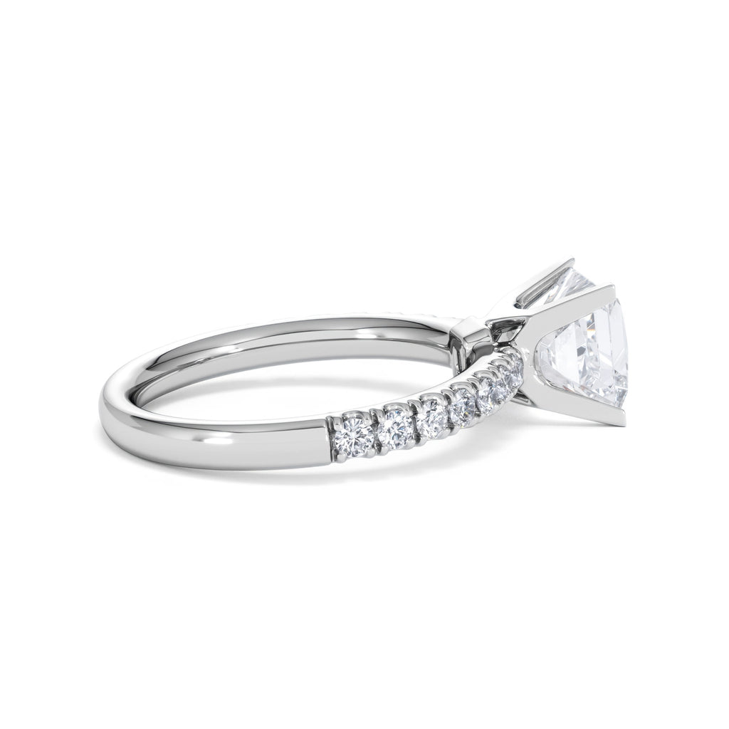 2.10ct Katerina Lab Princess Diamond Engagement Ring 18KW Gold F/VS1