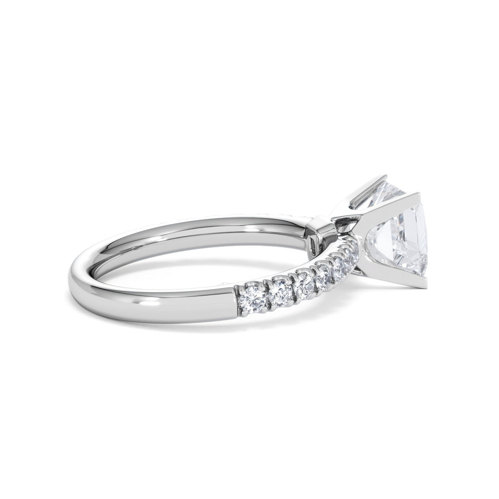 2.10ct Katerina Lab Princess Diamond Engagement Ring 18KW Gold F/VS1