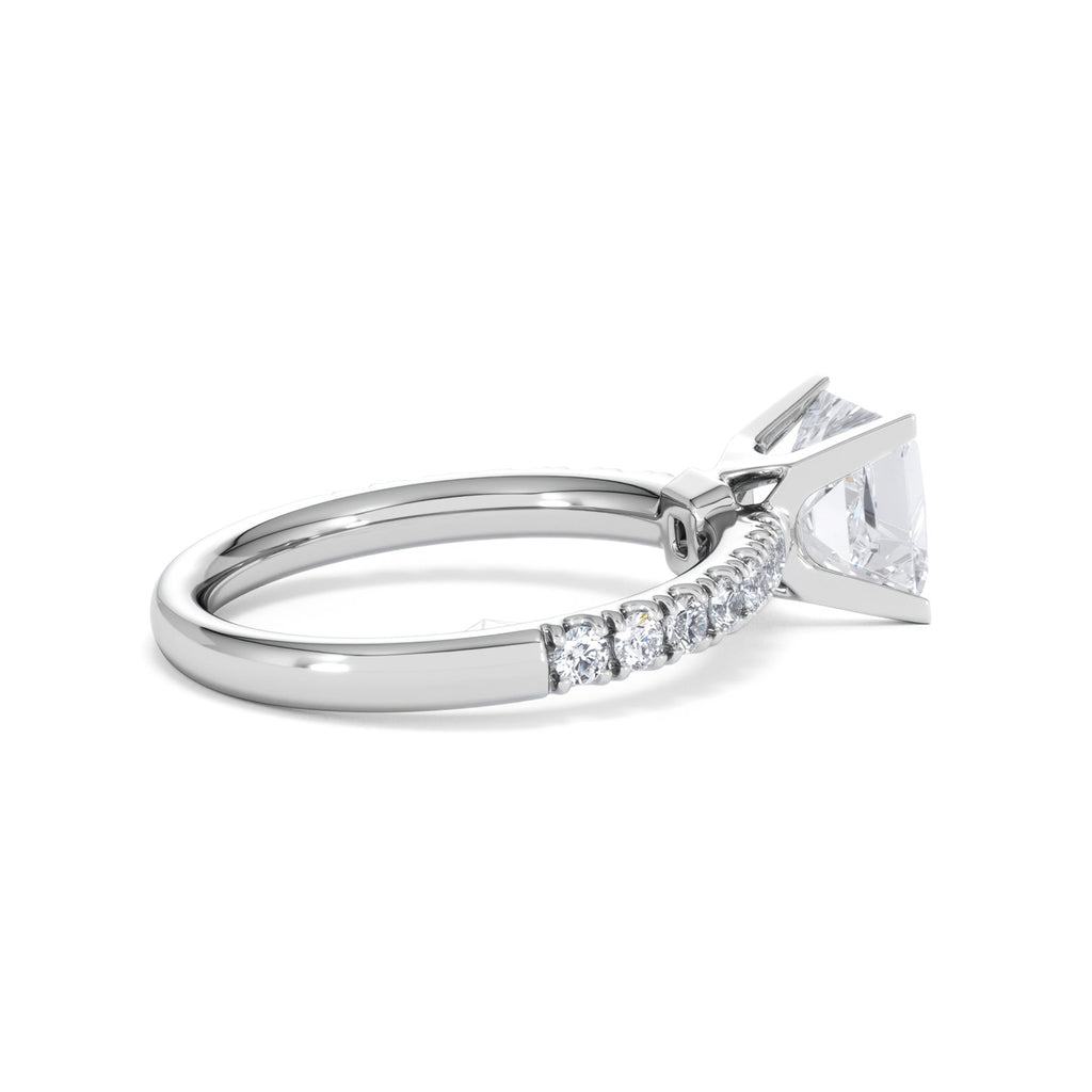 2.10ct Katerina Lab Princess Diamond Engagement Ring 18KW Gold F/VS1