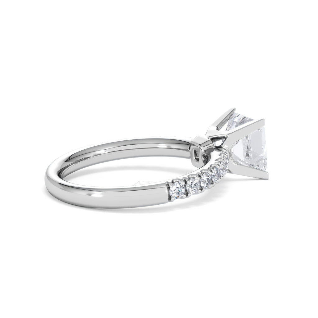 2.10ct Katerina Lab Princess Diamond Engagement Ring 18KW Gold F/VS1