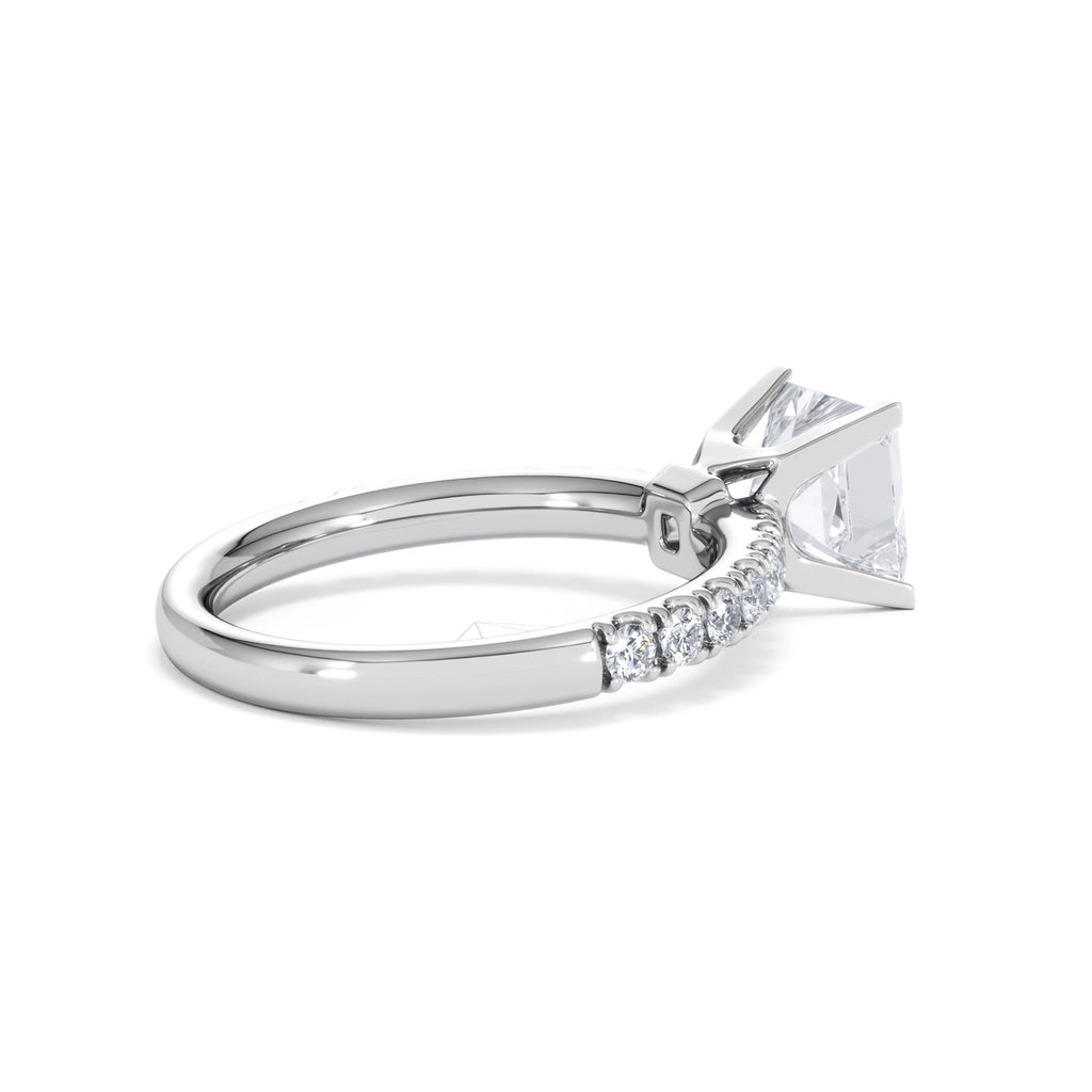 2.10ct Katerina Lab Princess Diamond Engagement Ring 18KW Gold F/VS1