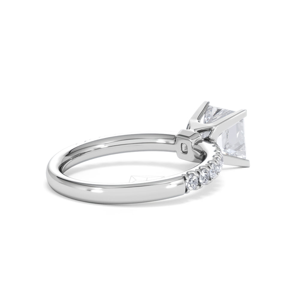 2.10ct Katerina Lab Princess Diamond Engagement Ring 18KW Gold F/VS1