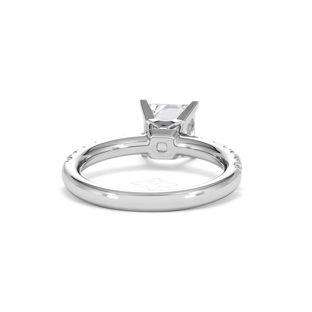 2.10ct Katerina Lab Princess Diamond Engagement Ring 18KW Gold F/VS1