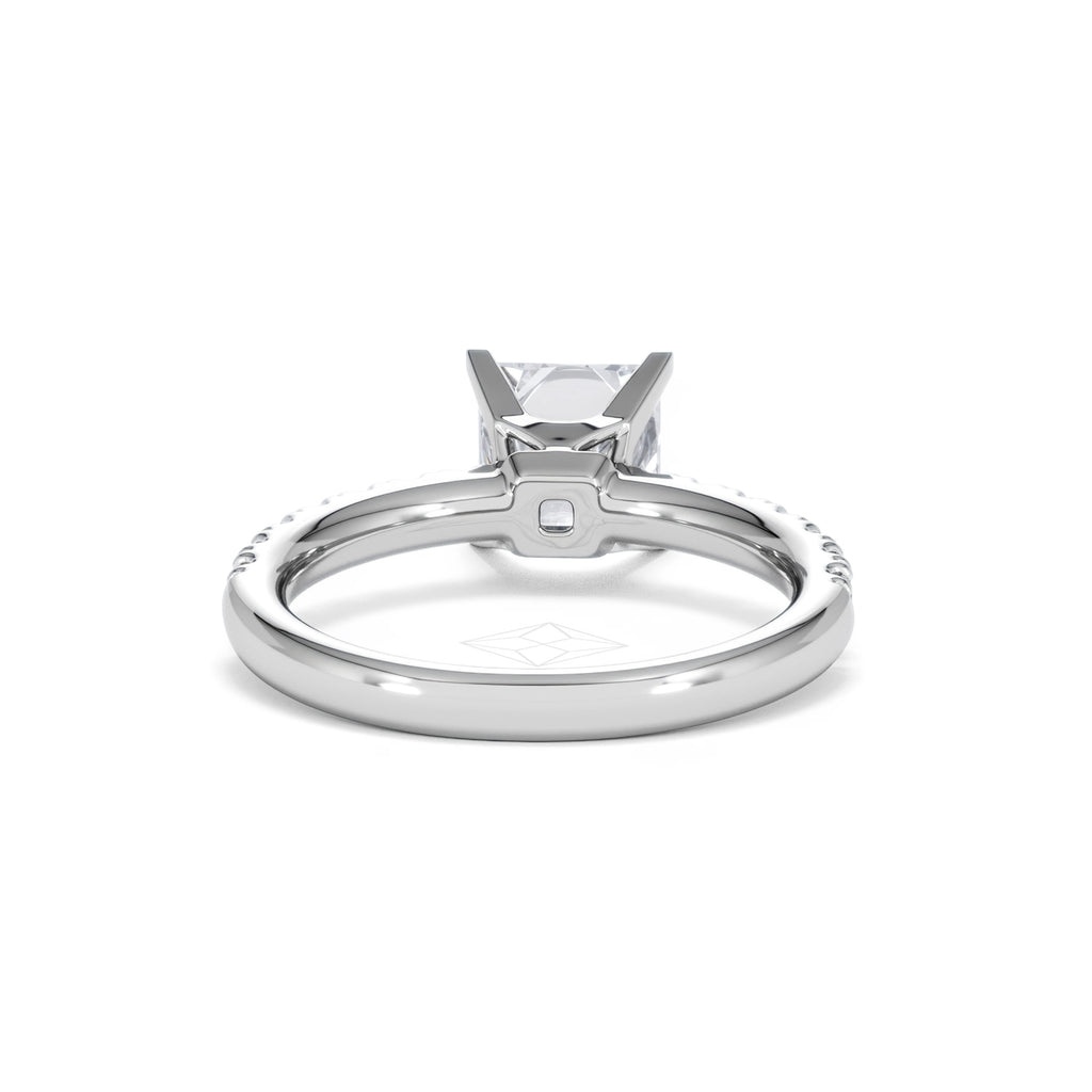 2.10ct Katerina Lab Princess Diamond Engagement Ring 18KW Gold F/VS1