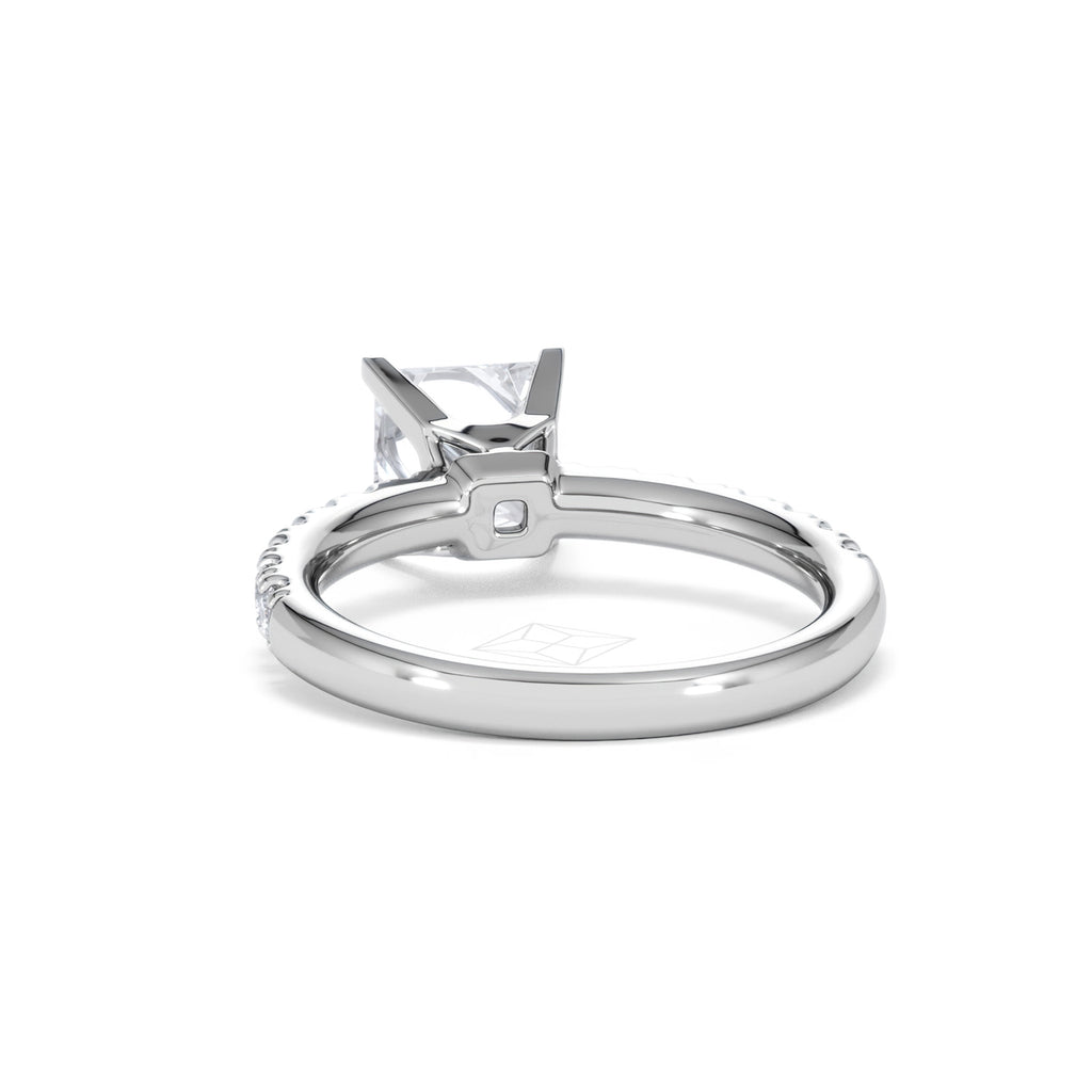 2.10ct Katerina Lab Princess Diamond Engagement Ring 18KW Gold F/VS1