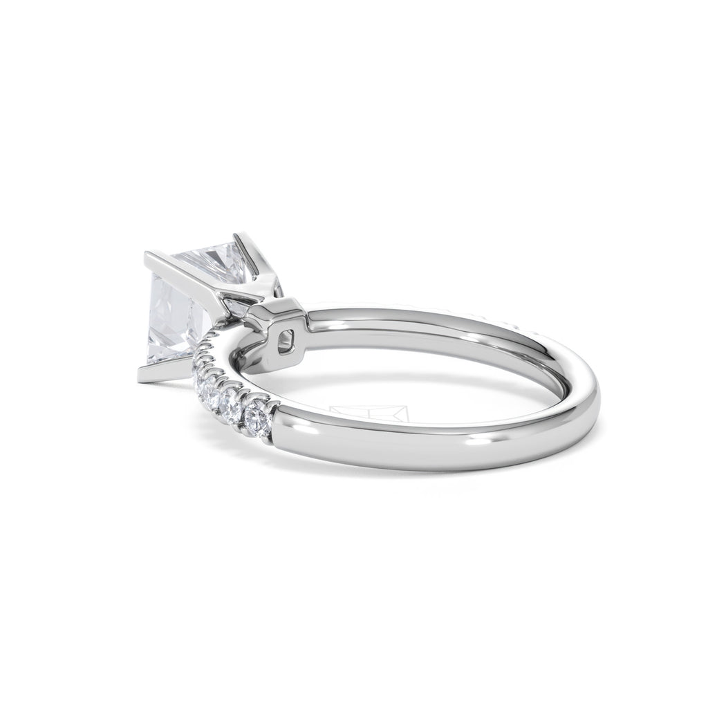 2.10ct Katerina Lab Princess Diamond Engagement Ring 18KW Gold F/VS1