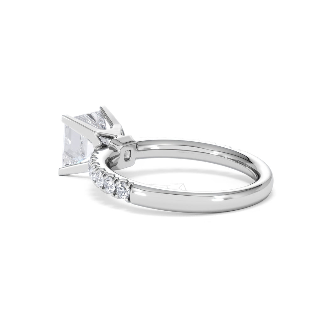 2.10ct Katerina Lab Princess Diamond Engagement Ring 18KW Gold F/VS1