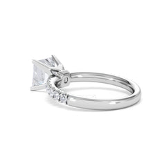 2.10ct Katerina Lab Princess Diamond Engagement Ring 18KW Gold F/VS1