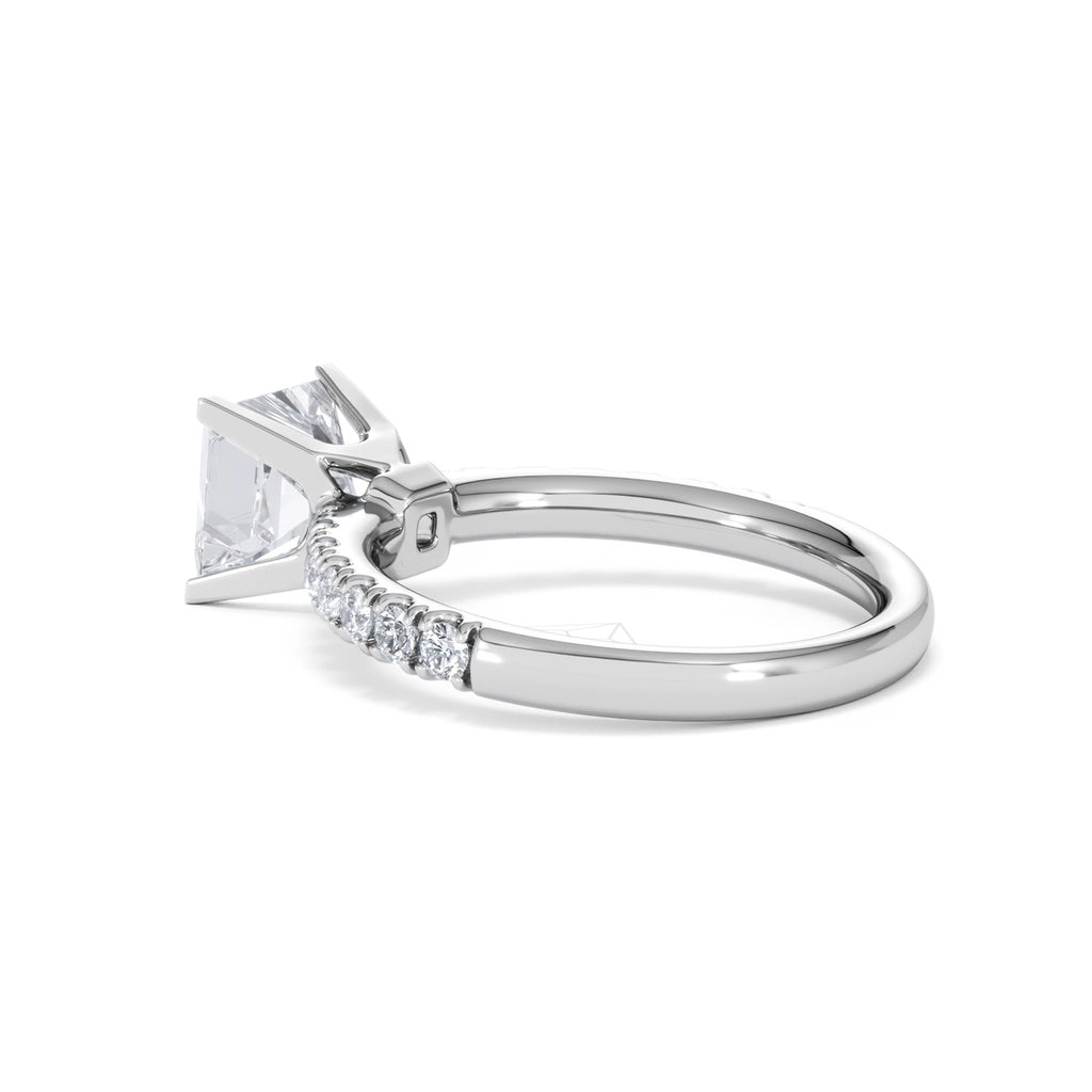 2.10ct Katerina Lab Princess Diamond Engagement Ring 18KW Gold F/VS1