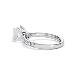 2.10ct Katerina Lab Princess Diamond Engagement Ring 18KW Gold F/VS1