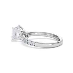 2.10ct Katerina Lab Princess Diamond Engagement Ring 18KW Gold F/VS1