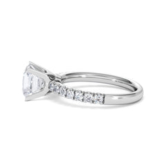 2.10ct Katerina Lab Princess Diamond Engagement Ring 18KW Gold F/VS1