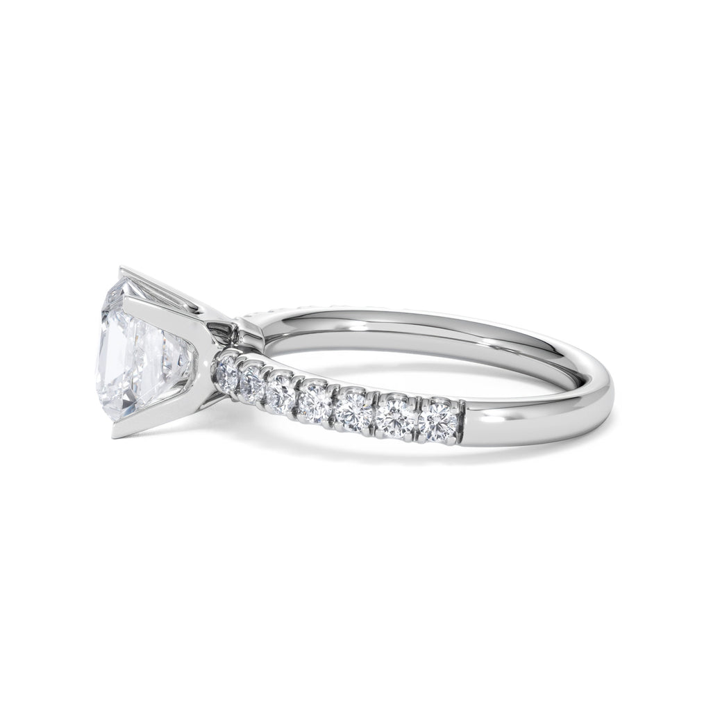 2.10ct Katerina Lab Princess Diamond Engagement Ring 18KW Gold F/VS1