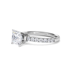 2.10ct Katerina Lab Princess Diamond Engagement Ring 18KW Gold F/VS1