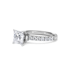 2.10ct Katerina Lab Princess Diamond Engagement Ring 18KW Gold F/VS1