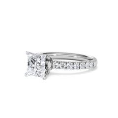 2.10ct Katerina Lab Princess Diamond Engagement Ring 18KW Gold F/VS1