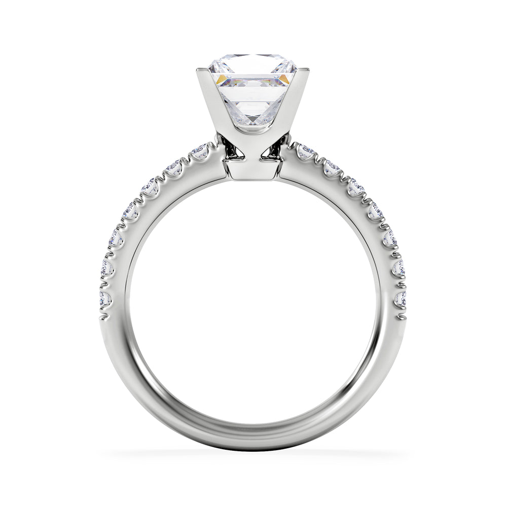 2.10ct Katerina Lab Princess Diamond Engagement Ring Platinum F/VS1