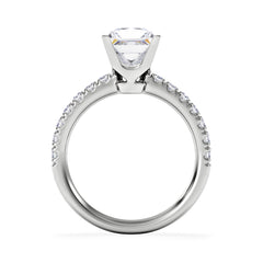 2.10ct Katerina Lab Princess Diamond Engagement Ring Platinum F/VS1