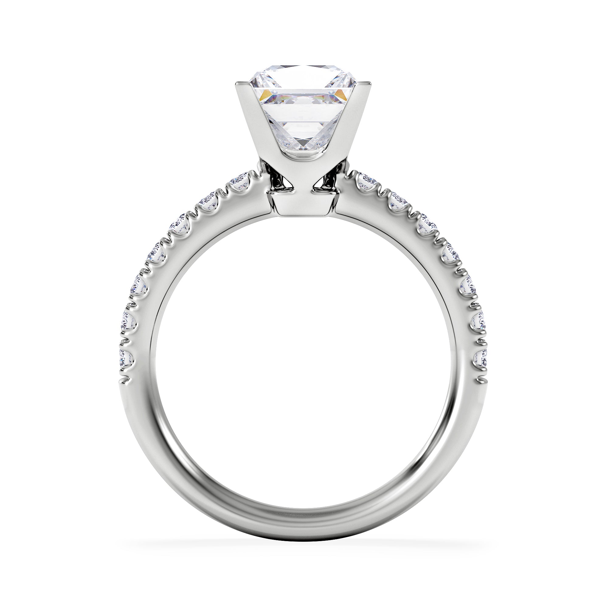 2.10ct Katerina Lab Princess Diamond Engagement Ring Platinum F/VS1
