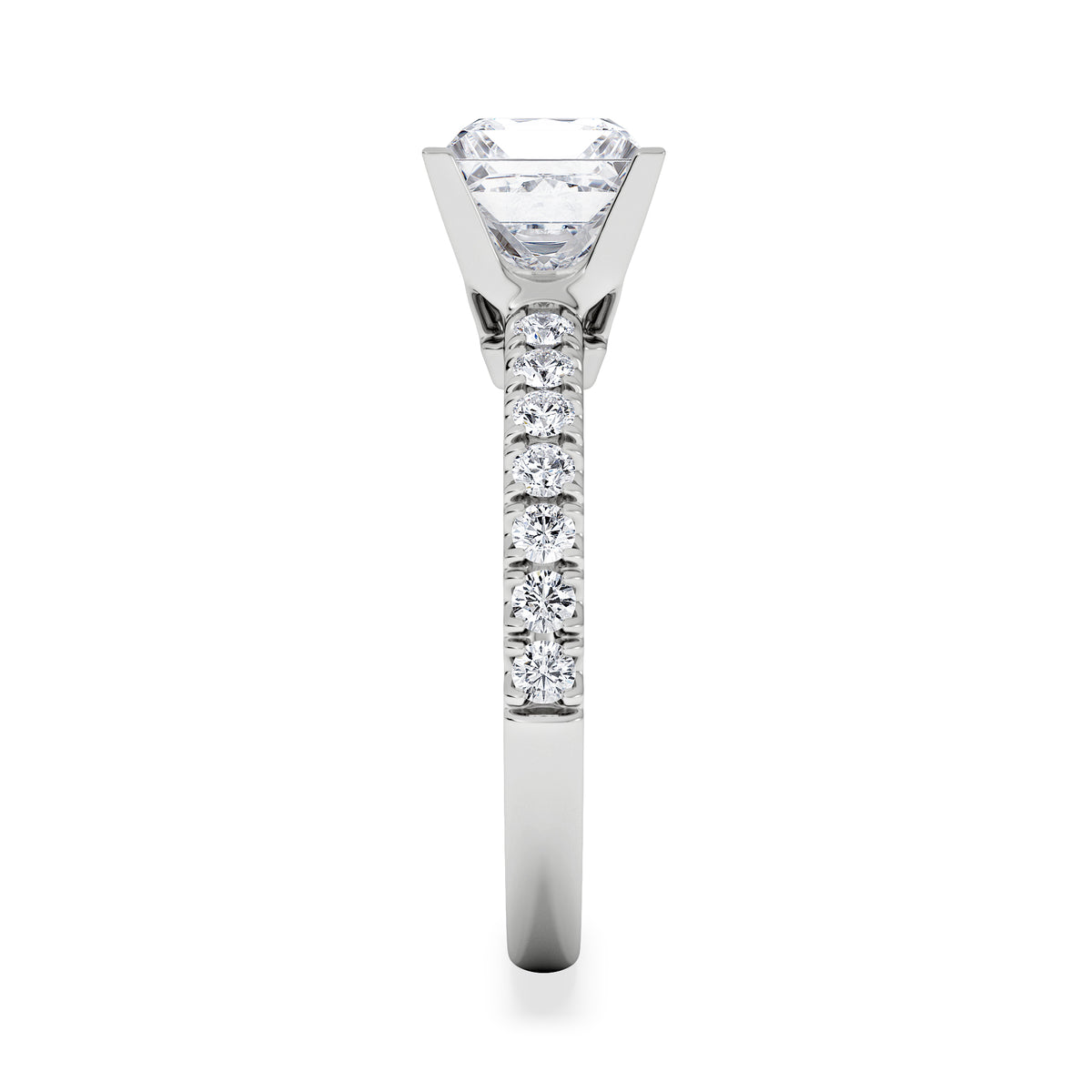 2.10ct Katerina Lab Princess Diamond Engagement Ring 18KW Gold F/VS1