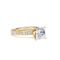 2.10ct Katerina Lab Princess Diamond Engagement Ring 18K Gold F/VS1