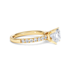 2.10ct Katerina Lab Princess Diamond Engagement Ring 18K Gold F/VS1