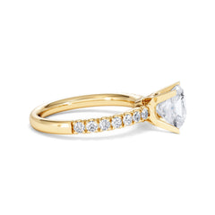2.10ct Katerina Lab Princess Diamond Engagement Ring 18K Gold F/VS1