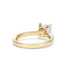 2.10ct Katerina Lab Princess Diamond Engagement Ring 18K Gold F/VS1
