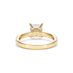 2.10ct Katerina Lab Princess Diamond Engagement Ring 18K Gold F/VS1