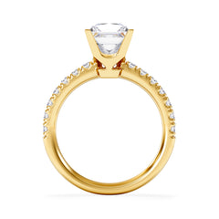 2.10ct Katerina Lab Princess Diamond Engagement Ring 18K Gold F/VS1