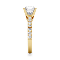 2.10ct Katerina Lab Princess Diamond Engagement Ring 18K Gold F/VS1