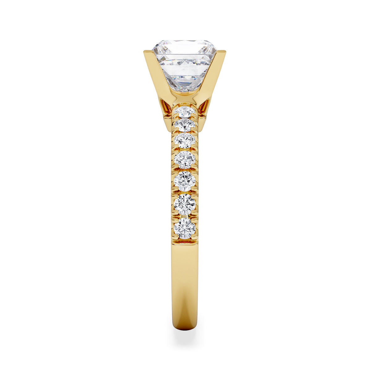 2.10ct Katerina Lab Princess Diamond Engagement Ring 18K Gold F/VS1