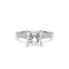 2.60ct Katerina Lab Princess Diamond Engagement Ring 18KW Gold F/VS1
