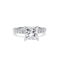 2.60ct Katerina Lab Princess Diamond Engagement Ring Platinum F/VS1