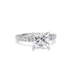 2.60ct Katerina Lab Princess Diamond Engagement Ring 18KW Gold F/VS1