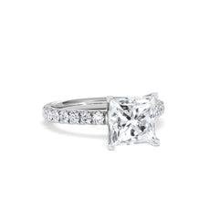 2.60ct Katerina Lab Princess Diamond Engagement Ring Platinum F/VS1