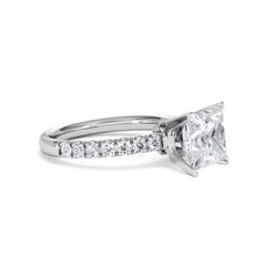 2.60ct Katerina Lab Princess Diamond Engagement Ring 18KW Gold F/VS1