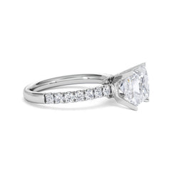 2.60ct Katerina Lab Princess Diamond Engagement Ring Platinum F/VS1
