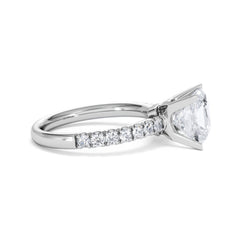 2.60ct Katerina Lab Princess Diamond Engagement Ring 18KW Gold F/VS1