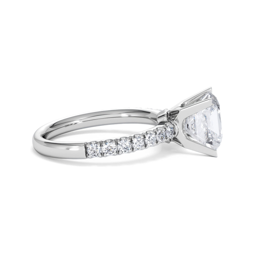 2.60ct Katerina Lab Princess Diamond Engagement Ring Platinum F/VS1
