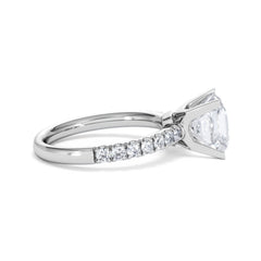2.60ct Katerina Lab Princess Diamond Engagement Ring 18KW Gold F/VS1