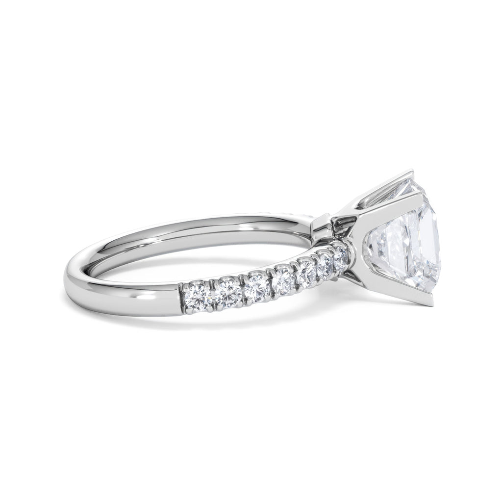 2.60ct Katerina Lab Princess Diamond Engagement Ring Platinum F/VS1
