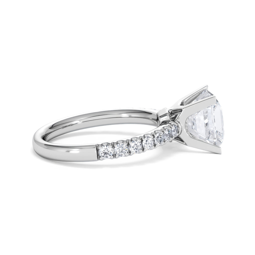 2.60ct Katerina Lab Princess Diamond Engagement Ring 18KW Gold F/VS1