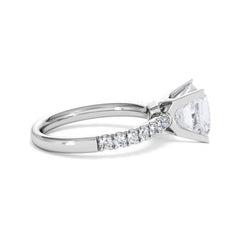 2.60ct Katerina Lab Princess Diamond Engagement Ring 18KW Gold F/VS1