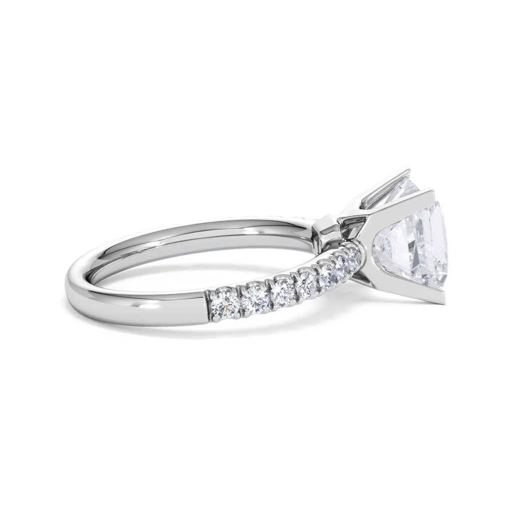 2.60ct Katerina Lab Princess Diamond Engagement Ring Platinum F/VS1
