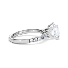 2.60ct Katerina Lab Princess Diamond Engagement Ring 18KW Gold F/VS1