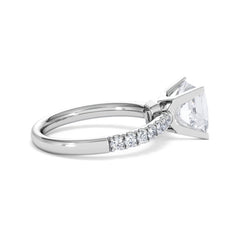 2.60ct Katerina Lab Princess Diamond Engagement Ring Platinum F/VS1