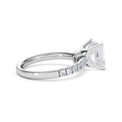2.60ct Katerina Lab Princess Diamond Engagement Ring Platinum F/VS1